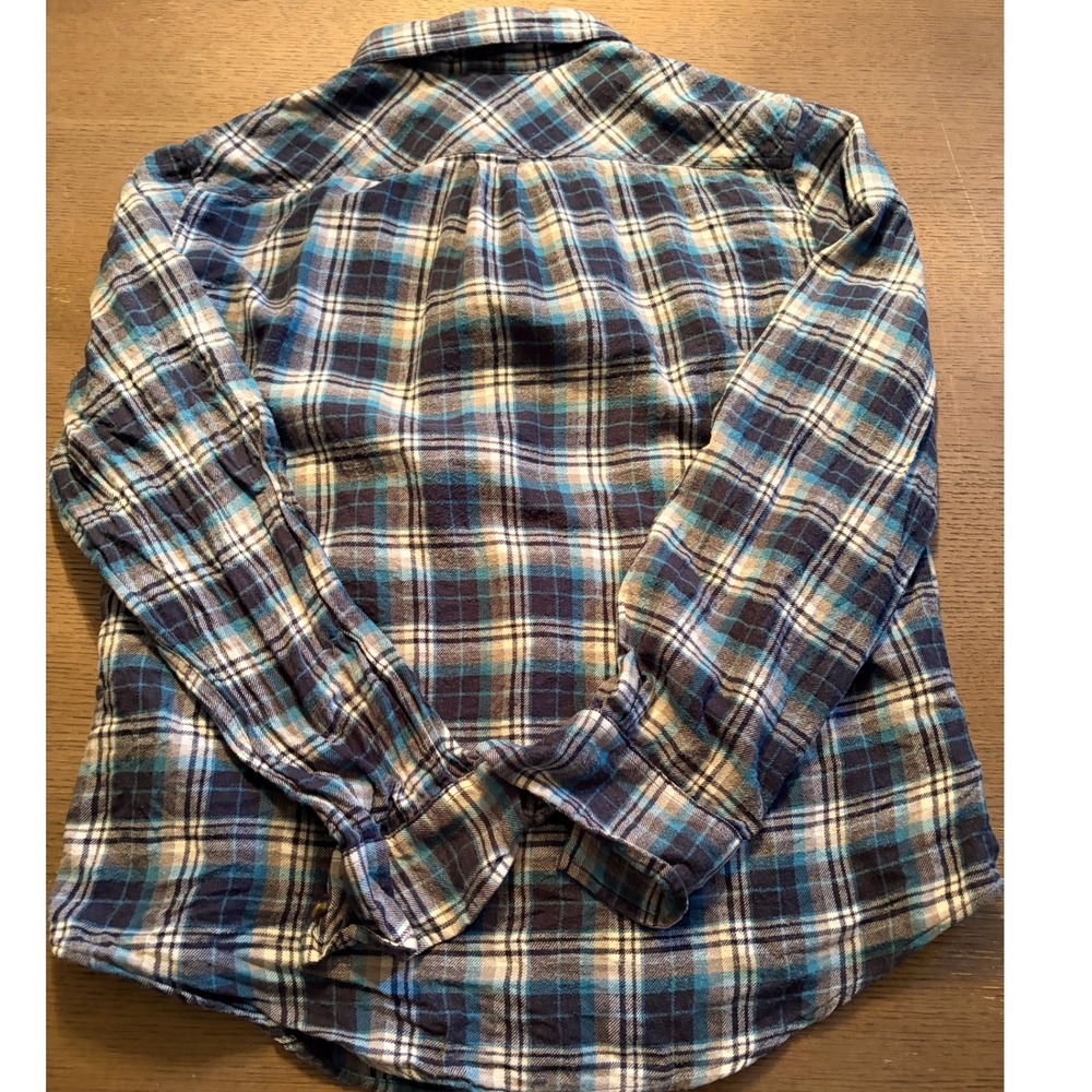 Mossimo Supply Co Mens Blue Plaid Flannel Button Down Shirt Long Sleeve L - Picture 9 of 9